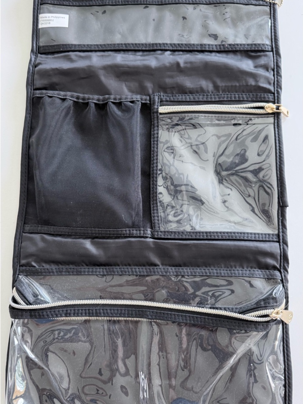 Black Men's Travel Organizer Hanging Toiletry Bag